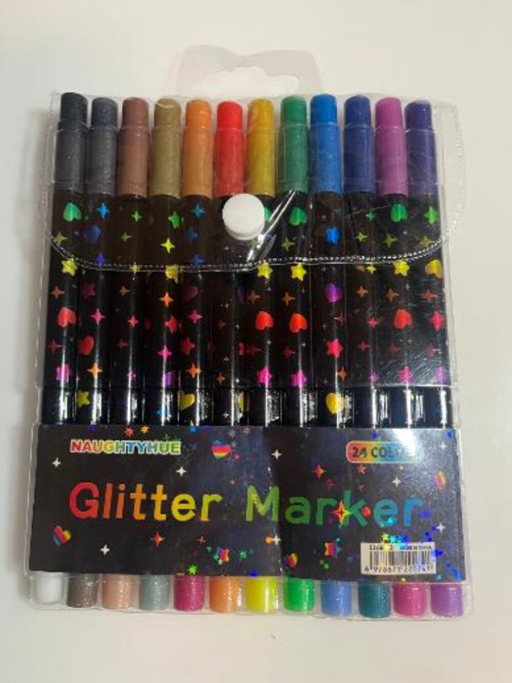 COLOR-5 12 Pack Double Ended Glitter Markers